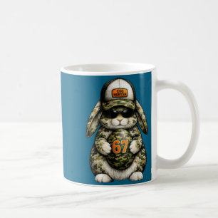 Egg hunter cute rabbit easter bunny egg camo coffee mug