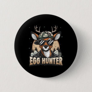 Egg Hunter Deer Buck Backward Cap Deer Hunting Eas 6 Cm Round Badge