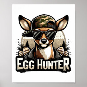 Egg Hunter Deer Buck Byckward Cap Deer Hunting Eas Poster