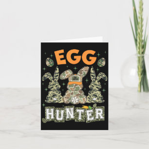 Egg Hunter Deer Buck Camo Cap Deer Hunting Easter Card