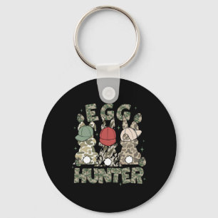 Egg Hunter Deer Buck Camo Cap Deer Hunting Easter Key Ring