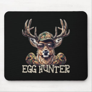 Egg Hunter Deer Buck Camo Cap Deer Hunting Easter Mouse Pad