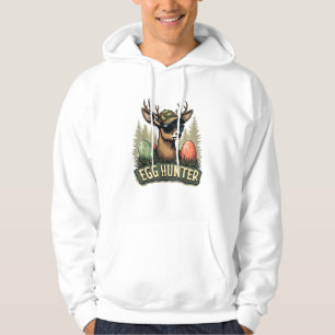 Egg Hunter Deer Buck Happy Easter Day Eggs Boys Ki Hoodie