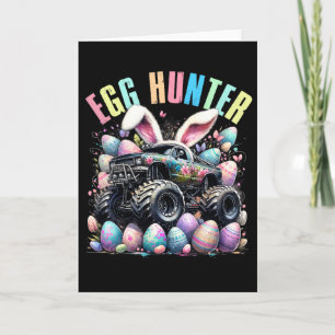Egg Hunter Easter Day Monster Car Truck Bunny Ears Card