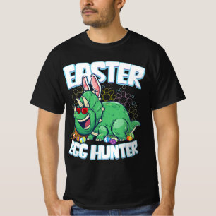 Egg Hunter Easter Dinosaur Bunny Boys Triceratops T-Shirt