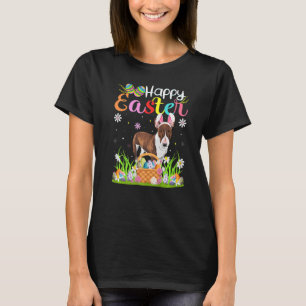 Egg Hunting Bunny Bull Terrier Dog Happy Easter T-Shirt