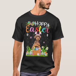 Egg Hunting Bunny Doberman Pinscher Dog Happy East T-Shirt