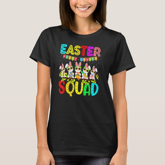 Egg Hunting Family Matching Set Easter Squad T-Shirt (Front)