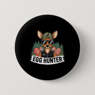 Egg Hunting Happy Easter Day Deer Hunting Easter B 6 Cm Round Badge