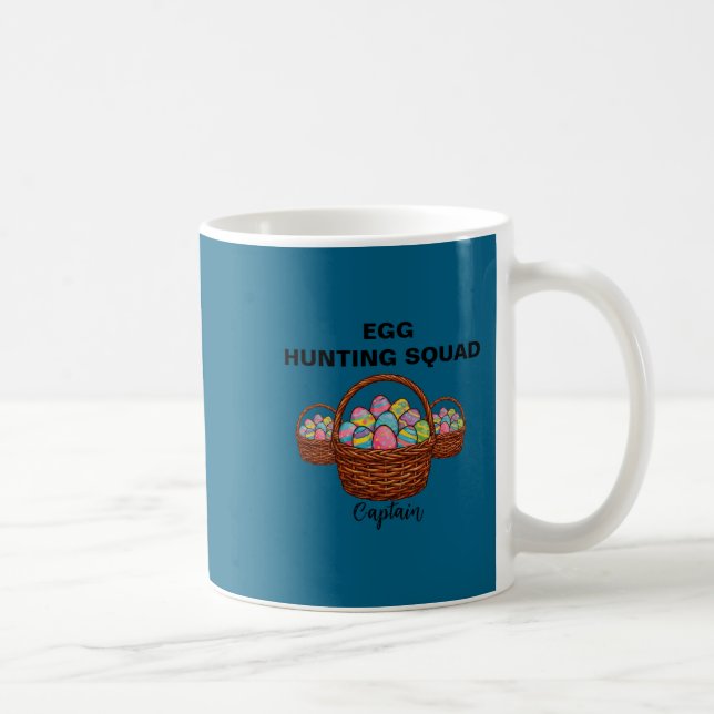 Egg hunting squad captain customised cute easter coffee mug (Right)