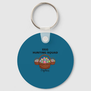 Egg hunting squad captain customised cute easter key ring