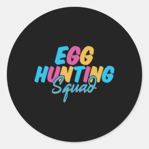 Egg Hunting Squad Classic Round Sticker