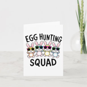 Egg Hunting Squad Crew Family Funny Happy Easter B Card