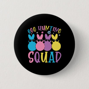 Egg Hunting Squad Crew Family Happy Easter Bunny  6 Cm Round Badge