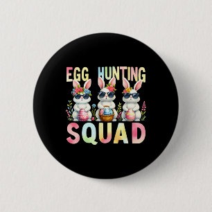 Egg Hunting Squad Easter Day Bunny Egg Hunt Happy  6 Cm Round Badge