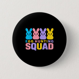 Egg Hunting Squad Funny Easter Bunny Family Event 6 Cm Round Badge