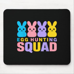 Egg Hunting Squad Funny Easter Bunny Family Event Mouse Pad