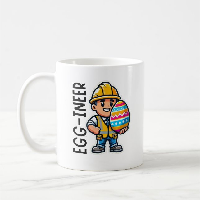 Egg-ineer Funny Easter Engineer Coffee Mug (Left)