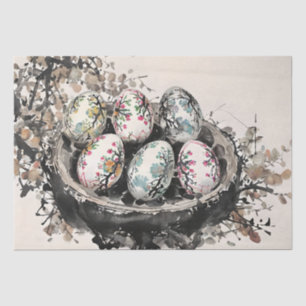Egg Ink Painting Decoupage Tissue Paper