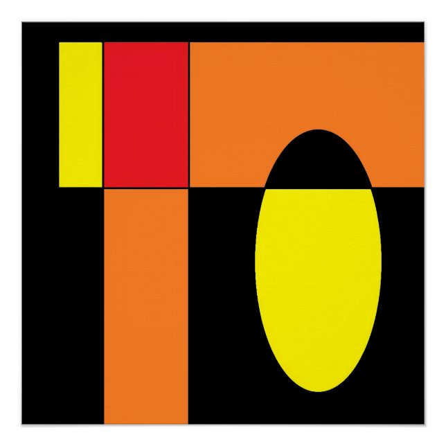 Egg Invader II - Ken Gauge Abstract Art Poster (Front)