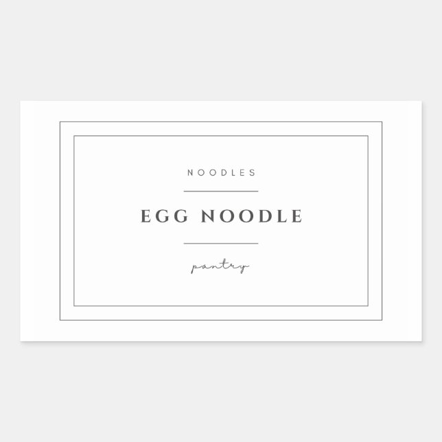Egg Noodles Food Label Sticker (Front)