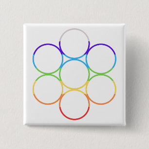 Egg of Life Chakra 15 Cm Square Badge