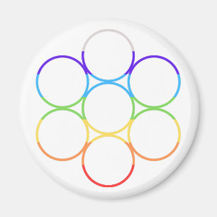 Egg of Life Chakra Round Magnet