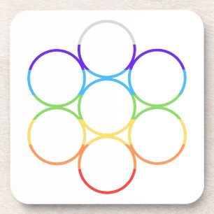 Egg of Life Chakra Square Set Coaster