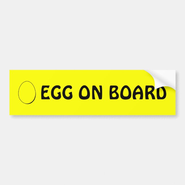 Egg on board bumper sticker (Front)