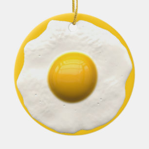 Egg Over Easy Ceramic Tree Decoration
