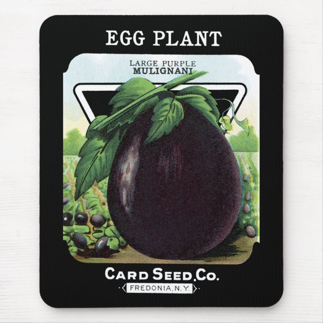 Egg Plant Seed Packet Label Mouse Pad (Front)
