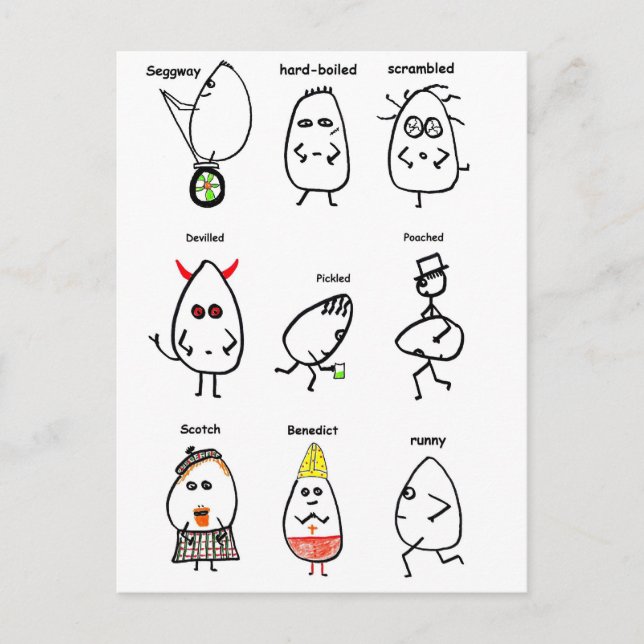 Egg Puns Postcard (Front)