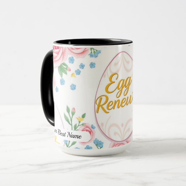 Egg Renewal Pattern Mug (Front Left)