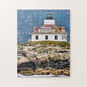 Egg Rock Lighthouse Bar Harbour Maine Jigsaw Puzzl Puzzle