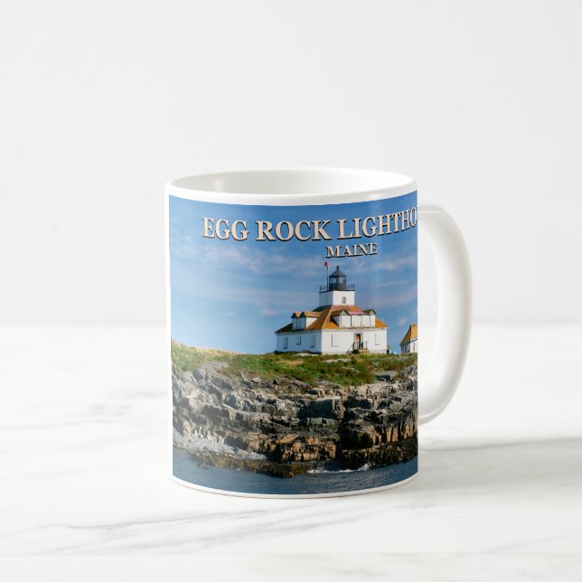 Egg Rock Lighthouse, Bar Harbour Maine Mug (Front Right)