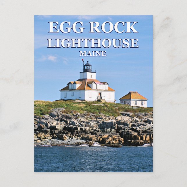 Egg Rock Lighthouse, Bar Harbour Maine Postcard (Front)