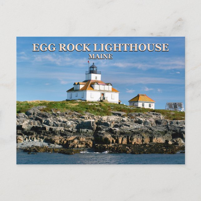 Egg Rock Lighthouse, Bar Harbour Maine Postcard (Front)