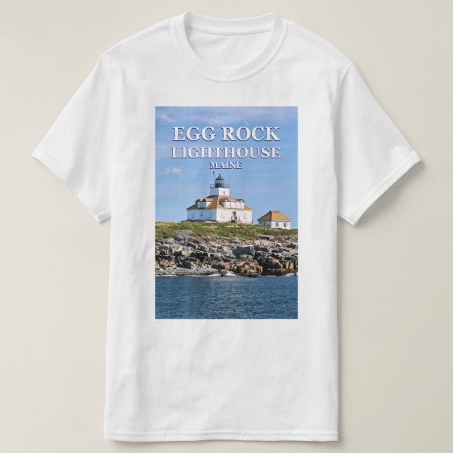 Egg Rock Lighthouse, Bar Harbour Maine T-Shirt (Design Front)