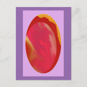 Egg shaped Jewel / Stone Digital Art Postcard