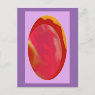 Egg shaped Jewel / Stone Digital Art Postcard