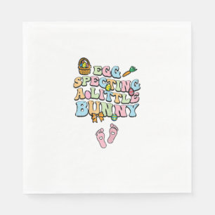 Egg Specting A Little Bunny Easter Pregnancy Annou Napkin