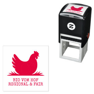Egg stamp hen