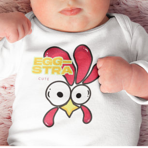 EGG-STRA Cute Rooster Baby Bodysuit