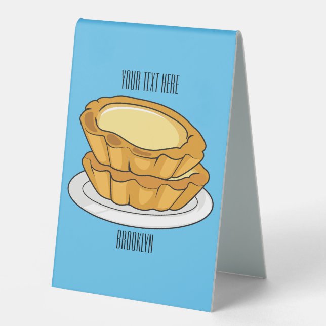 Egg tart cartoon illustration  (Front)