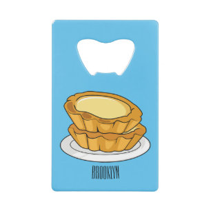 Egg tart cartoon illustration