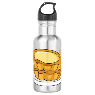 Egg tart cartoon illustration 532 ml water bottle