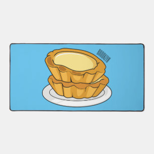 Egg tart cartoon illustration desk mat