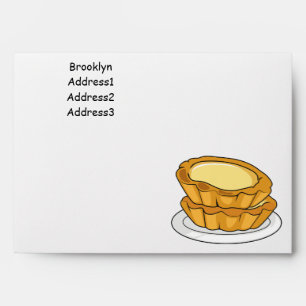 Egg tart cartoon illustration envelope