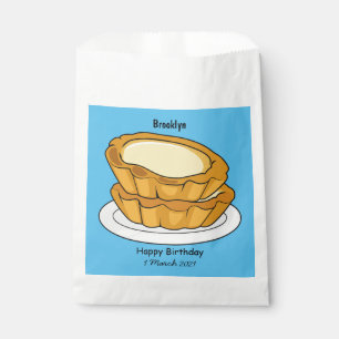 Egg tart cartoon illustration favour bag