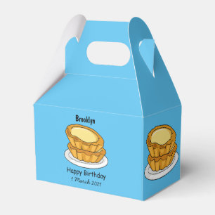 Egg tart cartoon illustration  favour box
